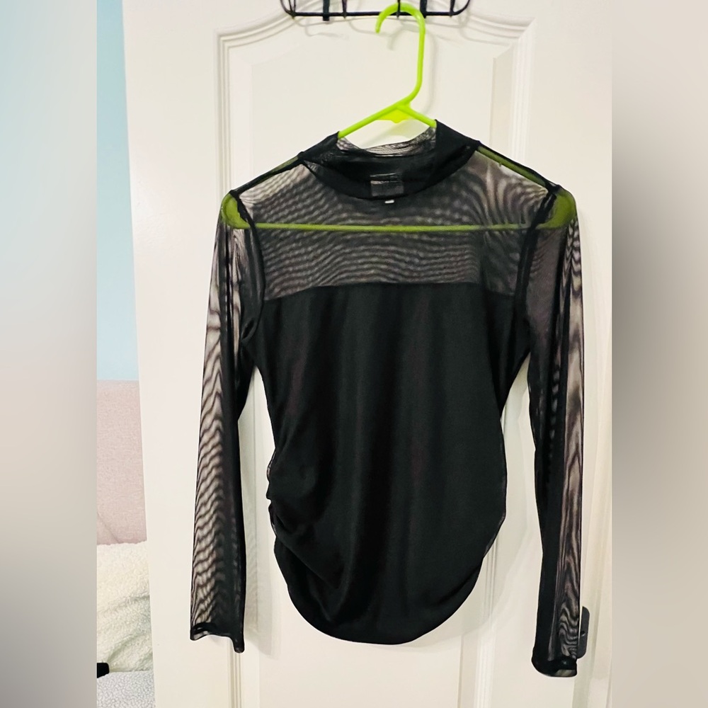 Long Sleeve Mesh Top